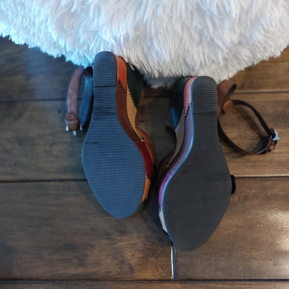 Coach Patchwork Ankle Strap Open Toe Platform Sho… - image 7